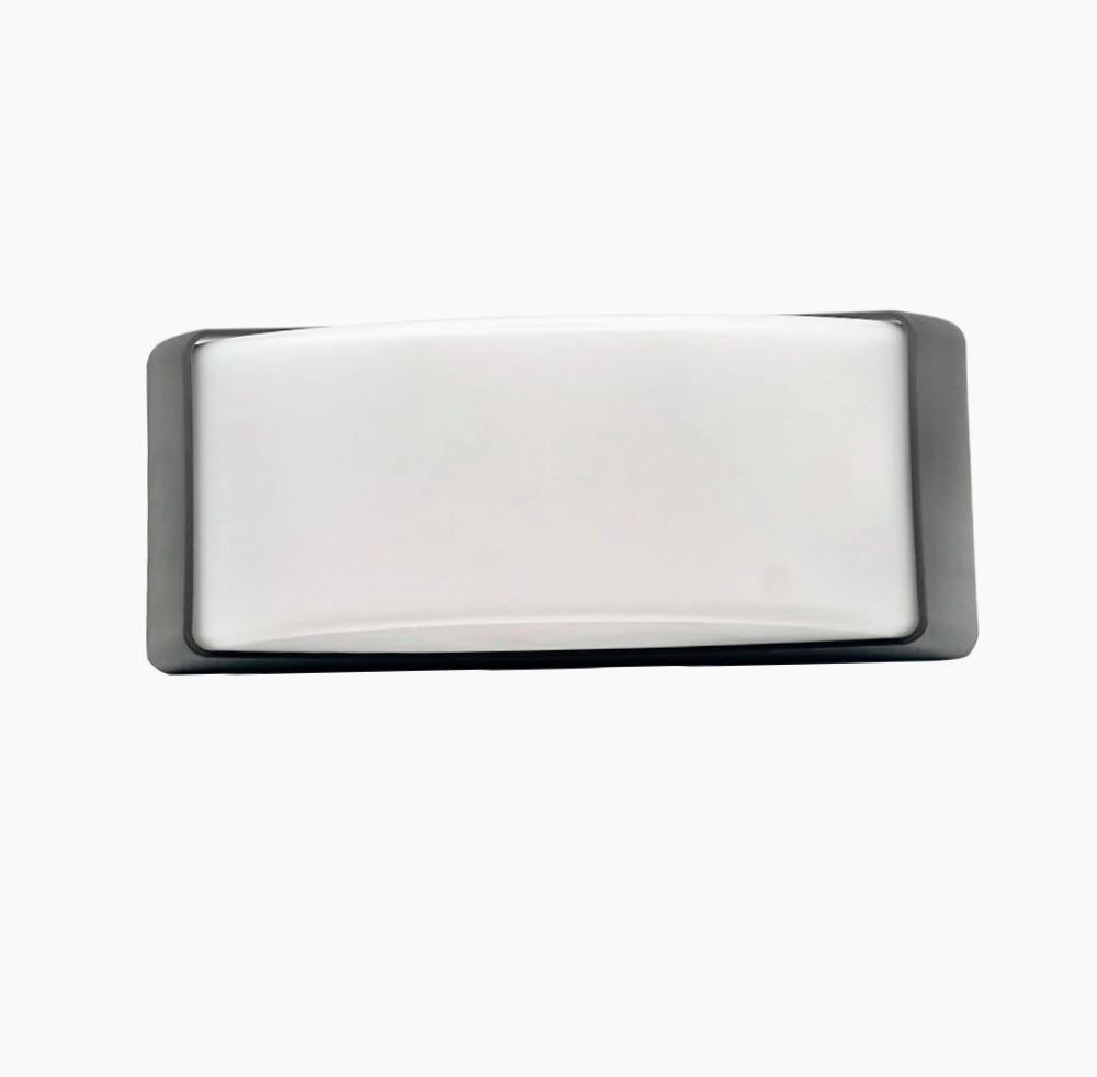 Applique a parete per esterni – Lampada da muro E27, colori grigio e bianco, protezione IP54 - ambraled