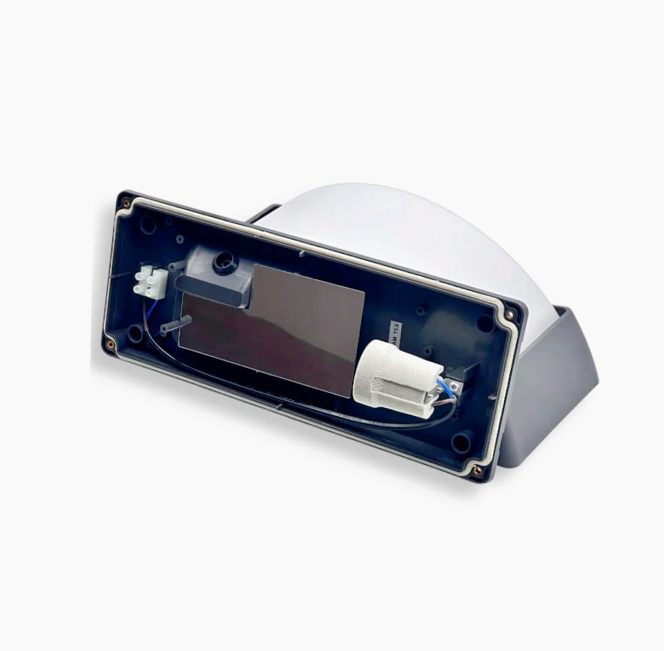 Applique a parete per esterni – Lampada da muro E27, colori grigio e bianco, protezione IP54 - ambraled