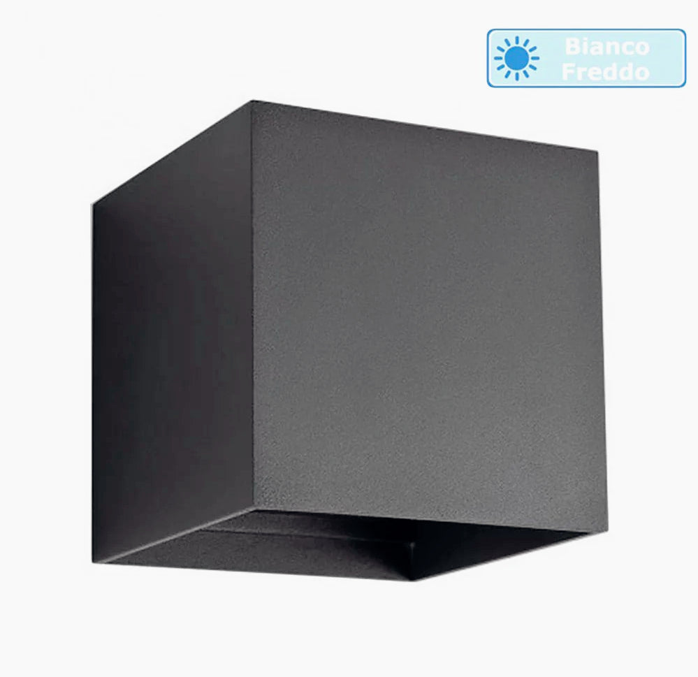 Applique LED COB 12W per parete nera – Doppia emissione luce IP55 - ambraled