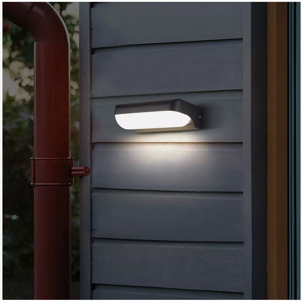 Applique LED esterna 12W – Colore nero, regolabile su 3000K / 4000K / 6500K, protezione IP65 - ambraled