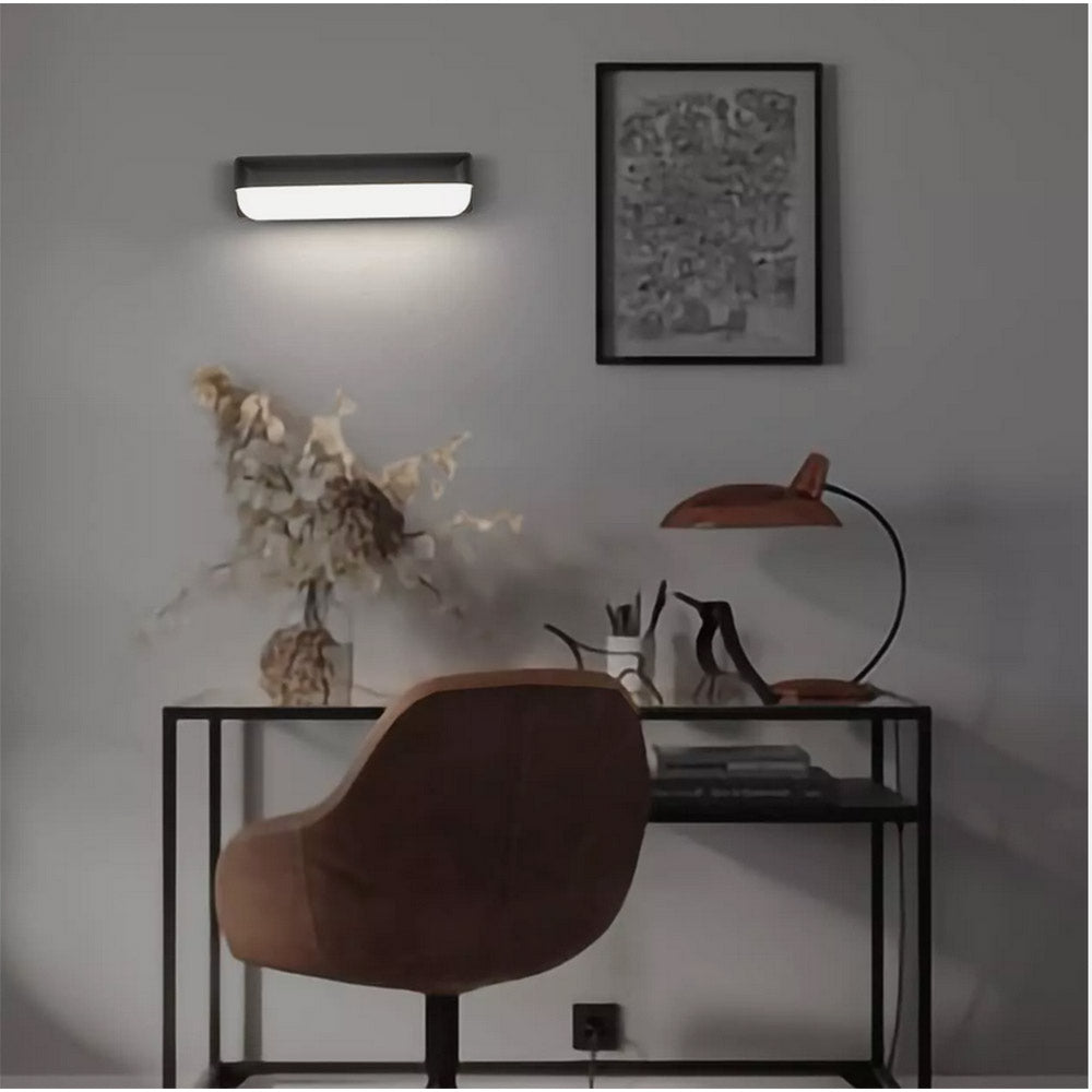 Applique LED esterna 12W – Colore nero, regolabile su 3000K / 4000K / 6500K, protezione IP65 - ambraled