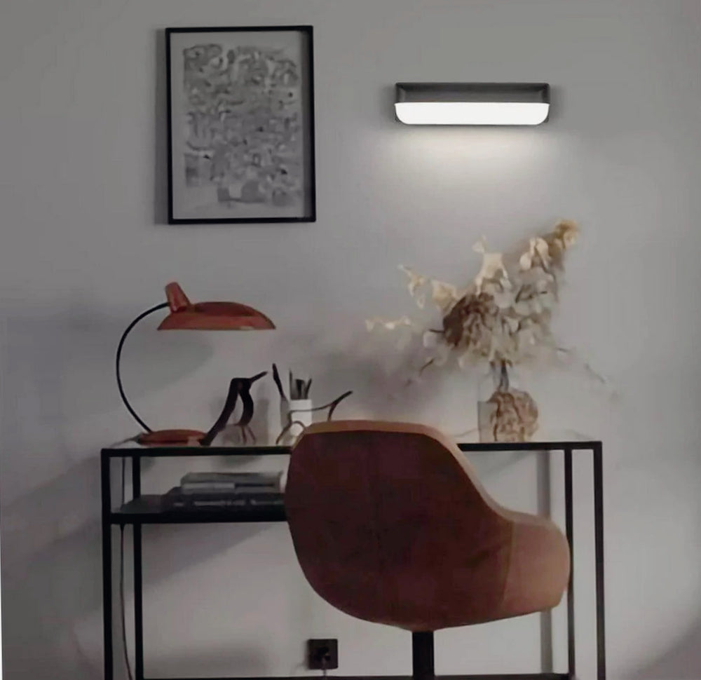 Applique LED esterna 12W – Colore nero, regolabile su 3000K / 4000K / 6500K, protezione IP65 - ambraled