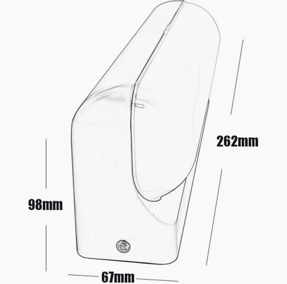Applique LED esterna 12W – Colore nero, regolabile su 3000K / 4000K / 6500K, protezione IP65 - ambraled