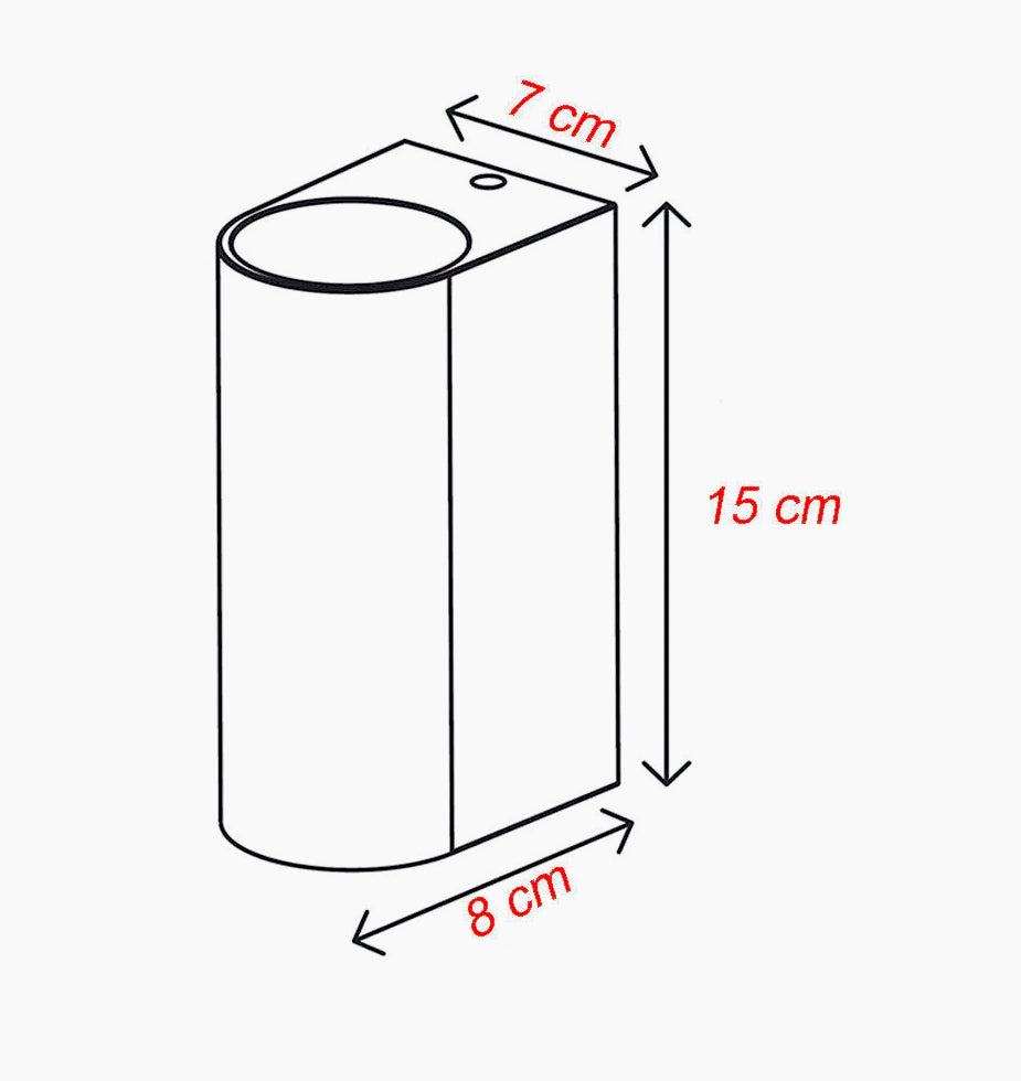 Applique a parete doppia emissione – 2 portalampade GU10 - ambraled