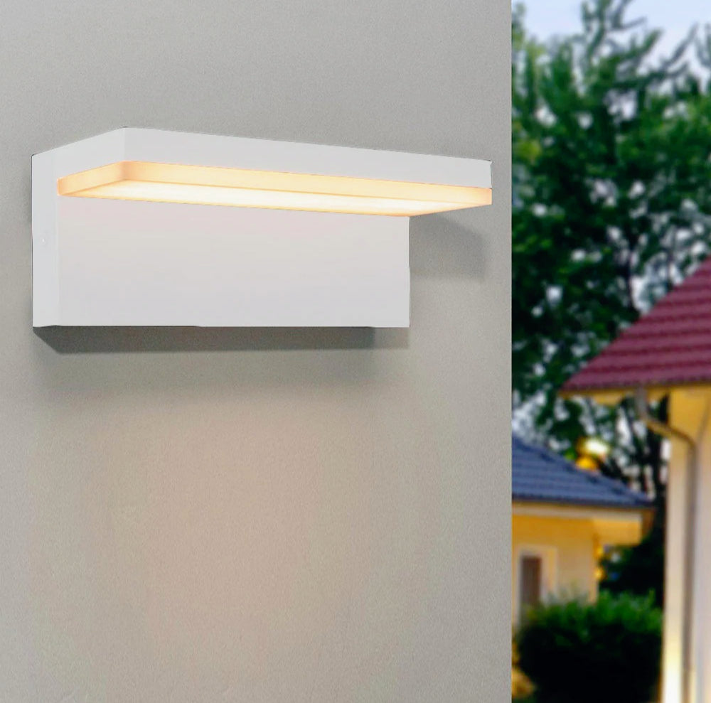 Applique LED a parete 10W – Tecnologia CCT con commutatore (switch), protezione IP54 - ambraled