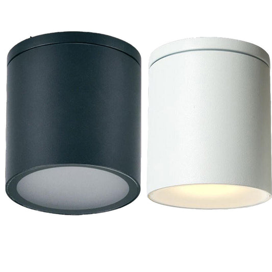 Applique soffitto a cilindro esterno – Supporto GU10, per balcone o terrazzo, protezione IP54 - ambraled