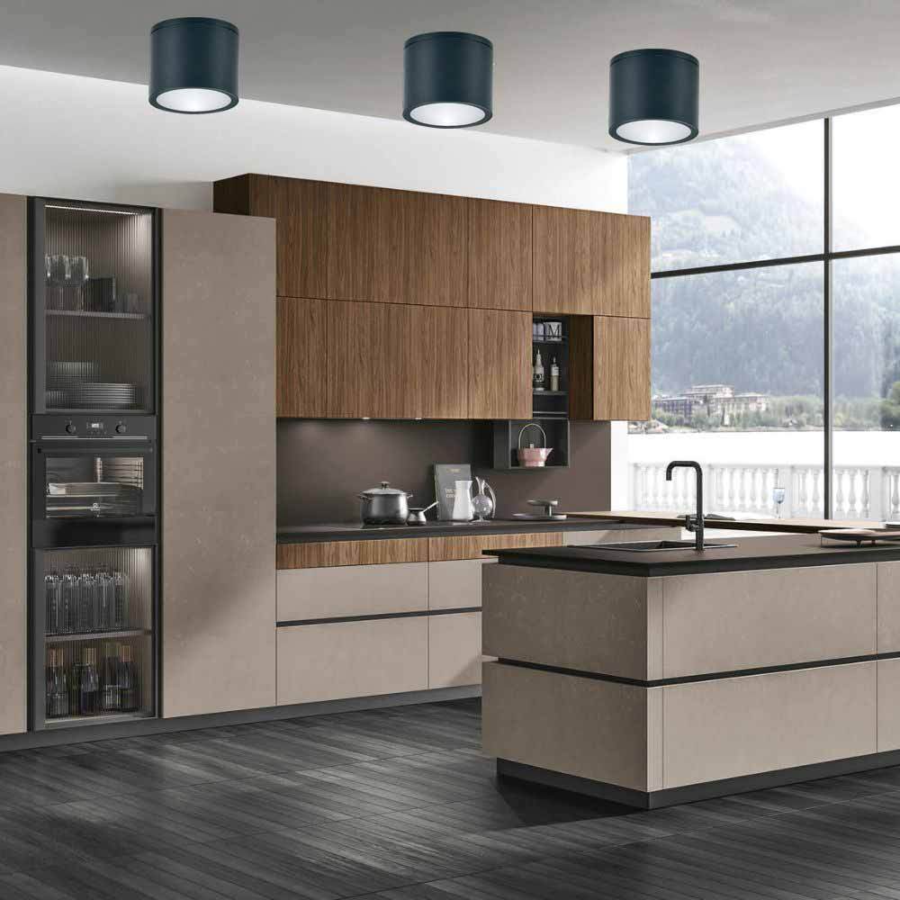 Applique soffitto a cilindro esterno – Supporto GU10, per balcone o terrazzo, protezione IP54 - ambraled