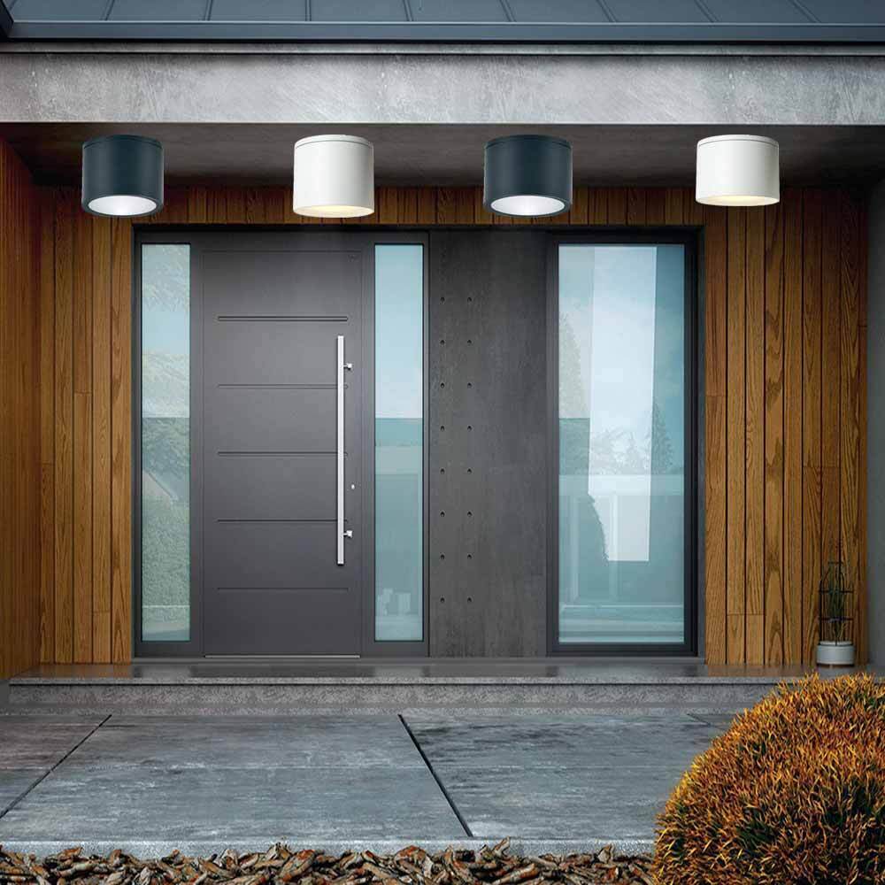 Applique soffitto a cilindro esterno – Supporto GU10, per balcone o terrazzo, protezione IP54 - ambraled
