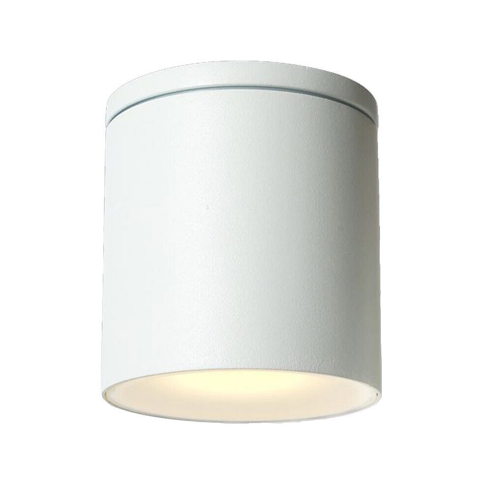 Applique soffitto a cilindro esterno – Supporto GU10, per balcone o terrazzo, protezione IP54 - ambraled