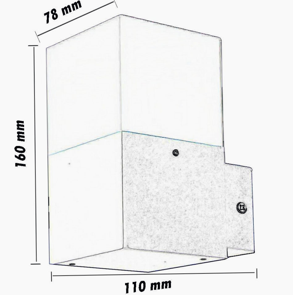 Lampada esterna in alluminio E27 – Impermeabile IP44, per facciate e balconi - ambraled