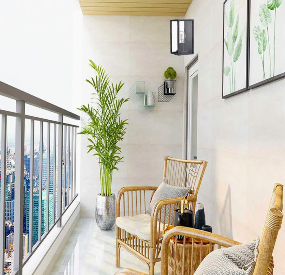 Lampada esterna rustica E27 – Ideale per illuminazione di facciate, terrazzi e giardini - ambraled