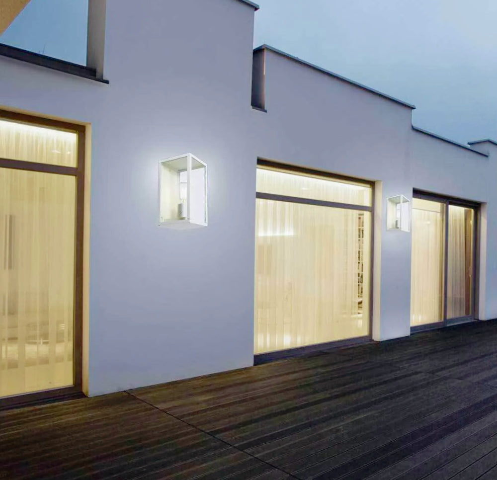 Lampada esterna rustica E27 – Ideale per illuminazione di facciate, terrazzi e giardini - ambraled