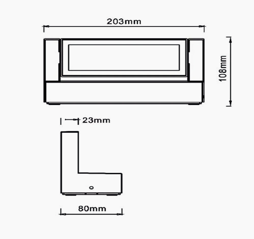 Applique da parete per esterni 21W – Tecnologia CCT 3 colori, inclinabile, protezione IP65 - ambraled