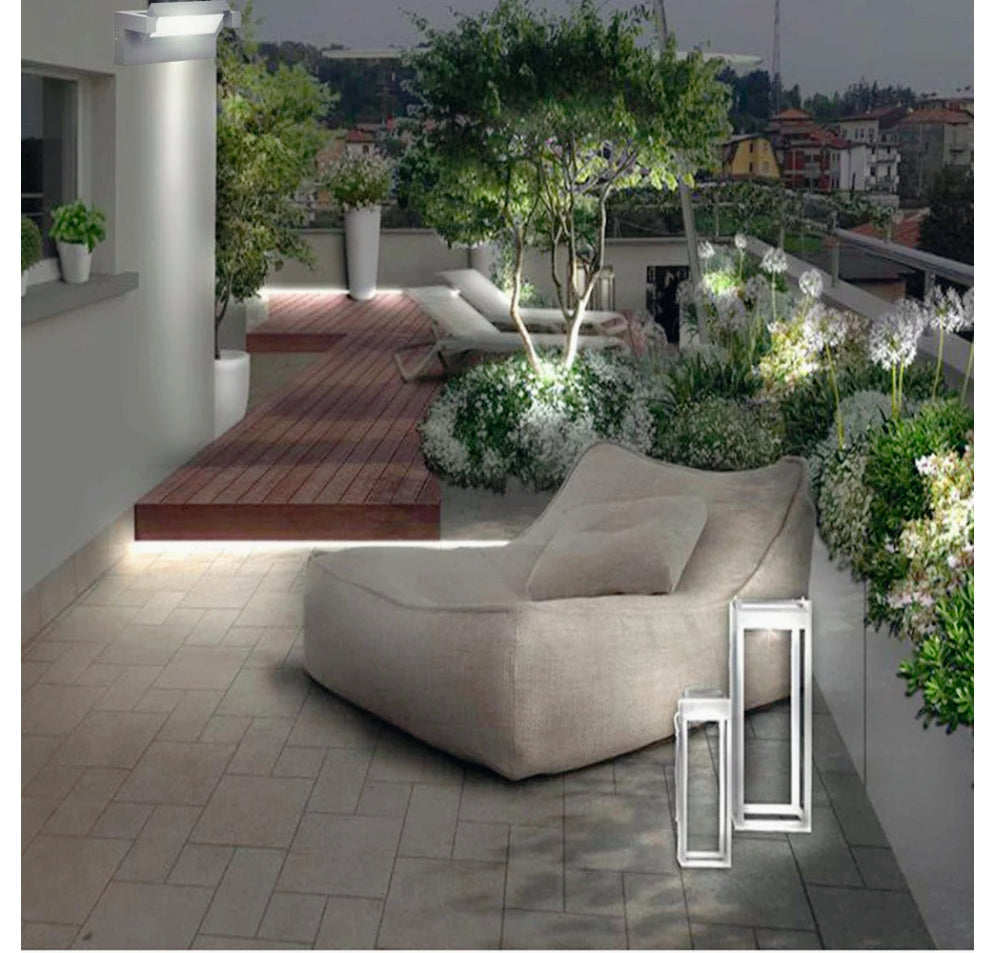 Applique da parete per esterni 21W – Tecnologia CCT 3 colori, inclinabile, protezione IP65 - ambraled