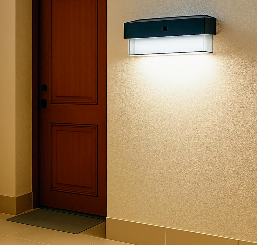 Applique a LED solare con sensore di movimento – 3 modalità luce, 6000K (luce fredda), protezione IP54 - ambraled