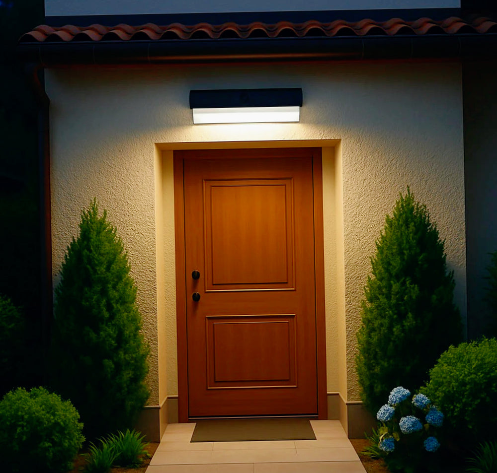 Applique a LED solare con sensore di movimento – 3 modalità luce, 6000K (luce fredda), protezione IP54 - ambraled