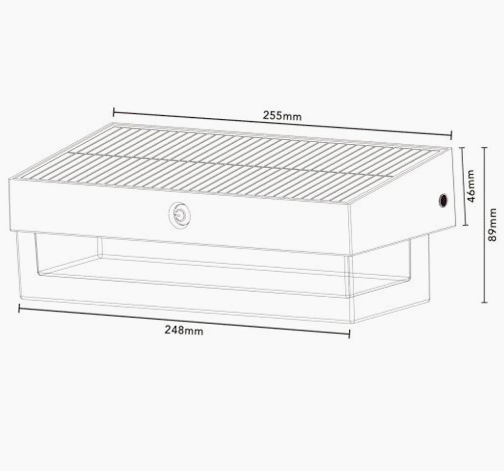 Applique a LED solare con sensore di movimento – 3 modalità luce, 6000K (luce fredda), protezione IP54 - ambraled