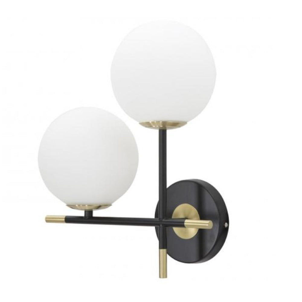 Applique da parete doppia sfera illuminazione decorativa 2 attacchi G9