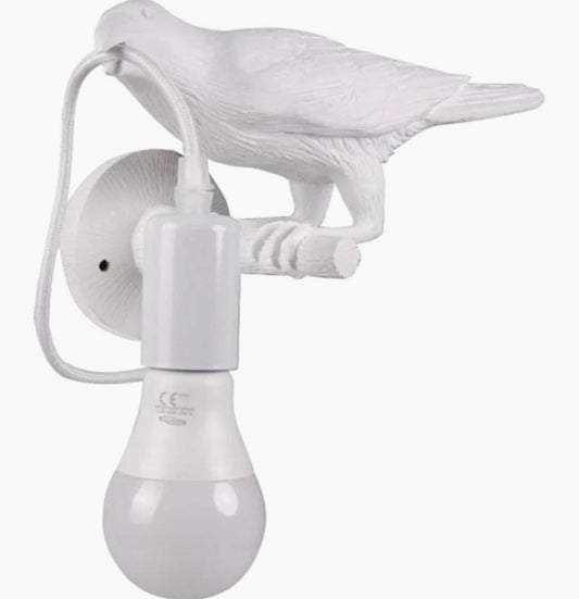 Applique decorativa a forma di corvo per muro – Attacco E27 - ambraled