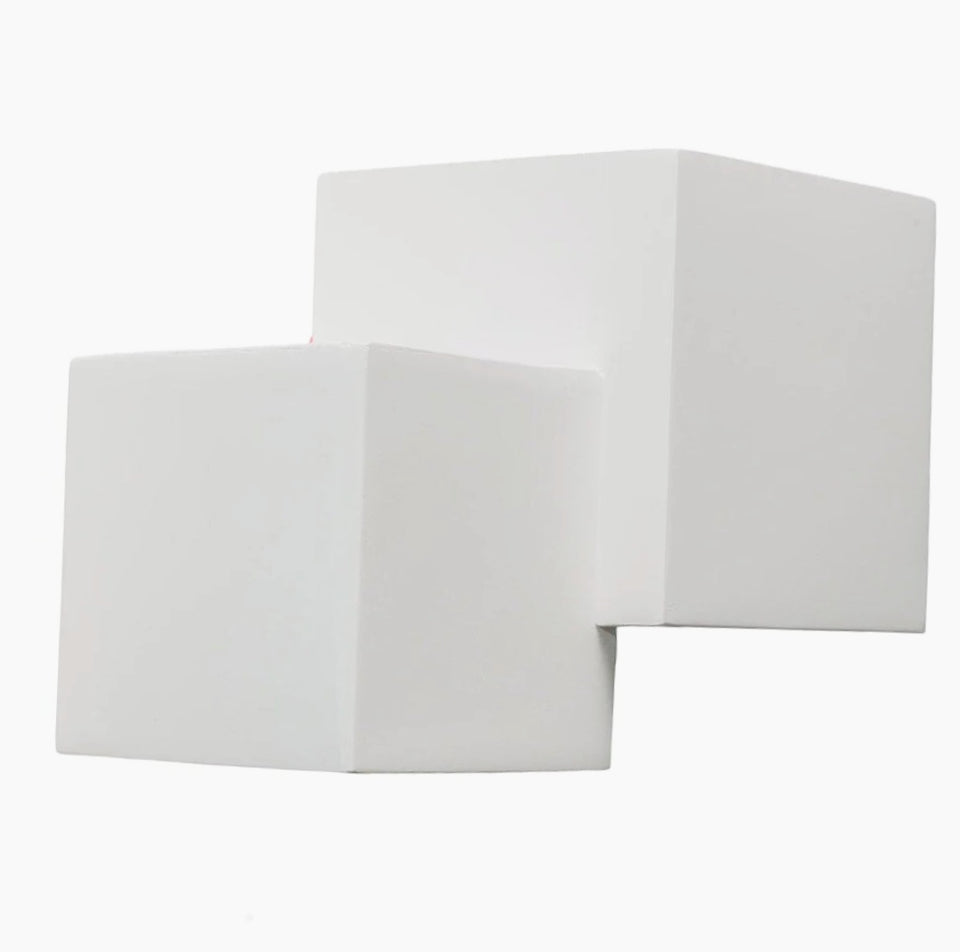 Applique in gesso 2 cubi – Doppia emissione di luce up & down con attacco G9 - ambraled