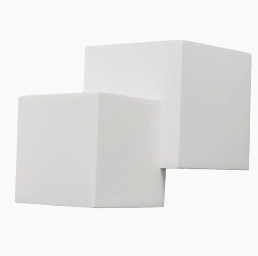 Applique in gesso 2 cubi – Doppia emissione di luce up & down con attacco G9 - ambraled