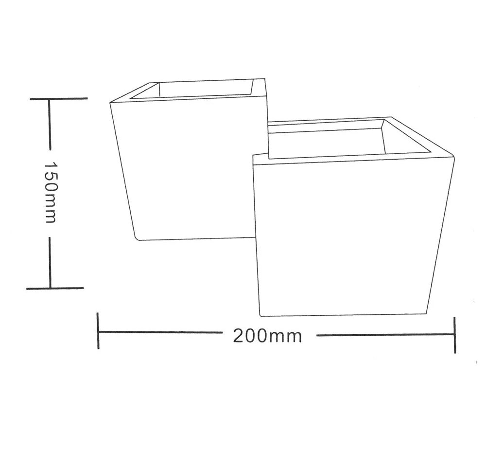 Applique in gesso 2 cubi – Doppia emissione di luce up & down con attacco G9 - ambraled