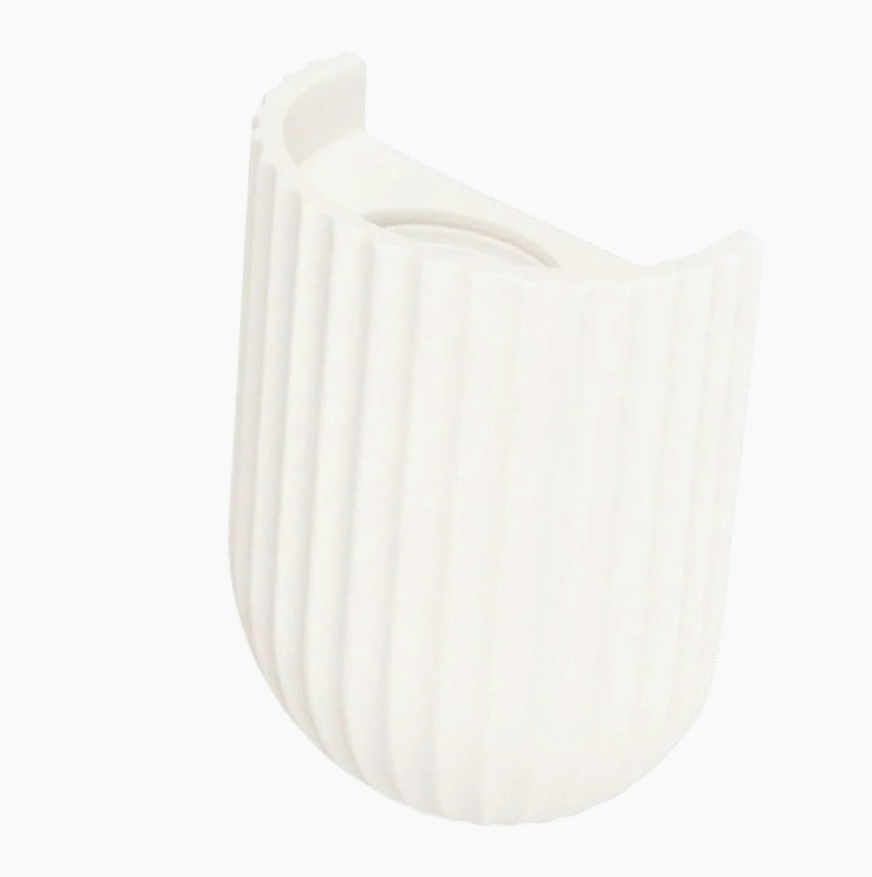 Applique in gesso rigato  a parete – Lampada muro verniciabile con attacco GU10 - ambraled