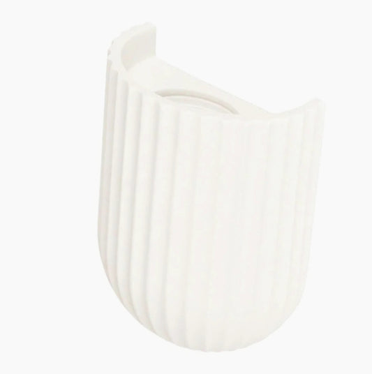 Applique in gesso rigato  a parete – Lampada muro verniciabile con attacco GU10 - ambraled