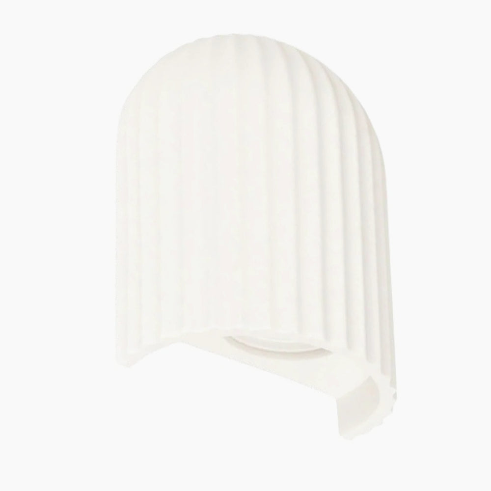 Applique in gesso rigato  a parete – Lampada muro verniciabile con attacco GU10 - ambraled