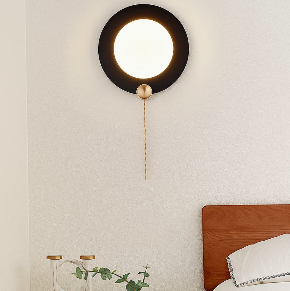 Applique moderna tonda 10W – Colore nero e oro, con tecnologia CCT (regolazione temperatura colore) - ambraled