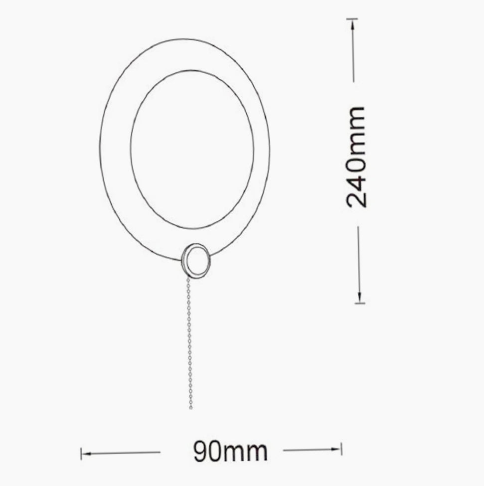 Applique moderna tonda 10W – Colore nero e oro, con tecnologia CCT (regolazione temperatura colore) - ambraled