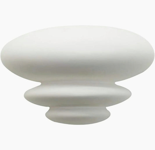 Applique ovale in gesso con onde per parete – Verniciabile, attacco G9 - ambraled
