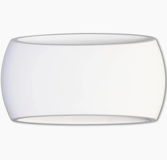 Applique ovale in gesso per parete con doppia emissione luce R7S – Illuminazione decorativa - ambraled