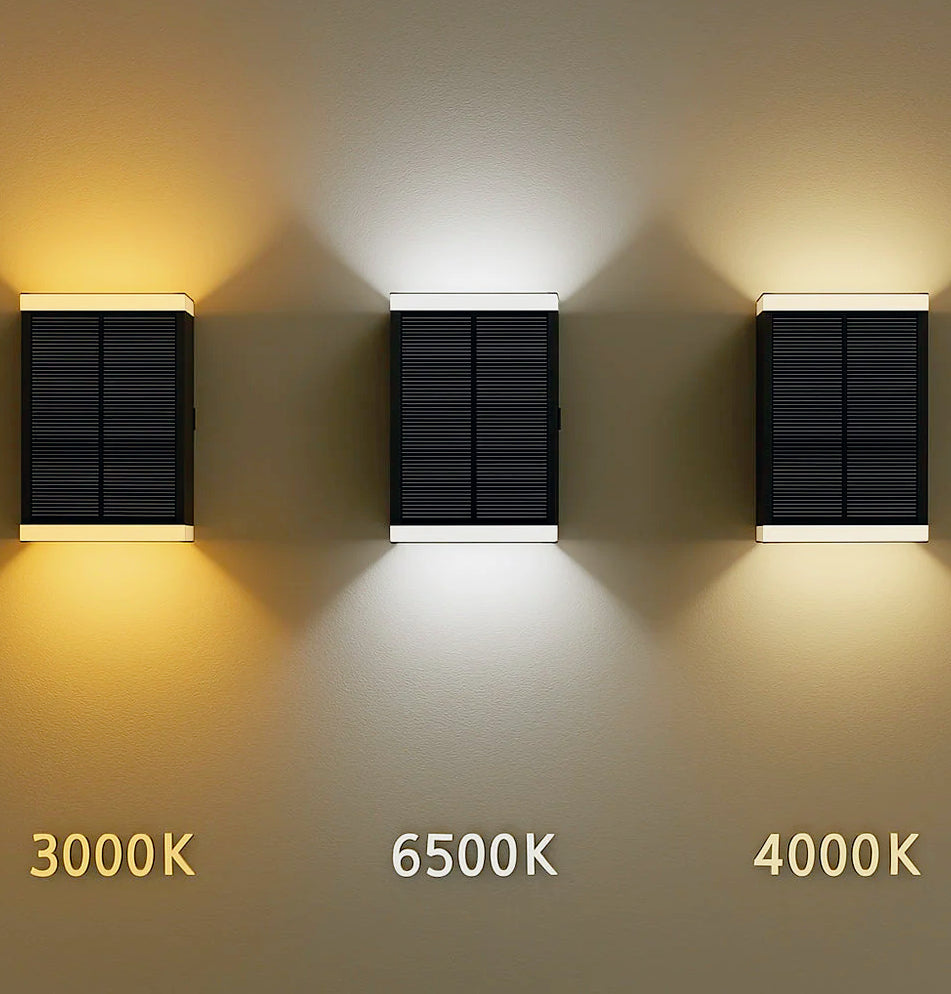 Applique solare 2W – Doppia emissione luce, tecnologia CCT regolabile, protezione IP54 - ambraled