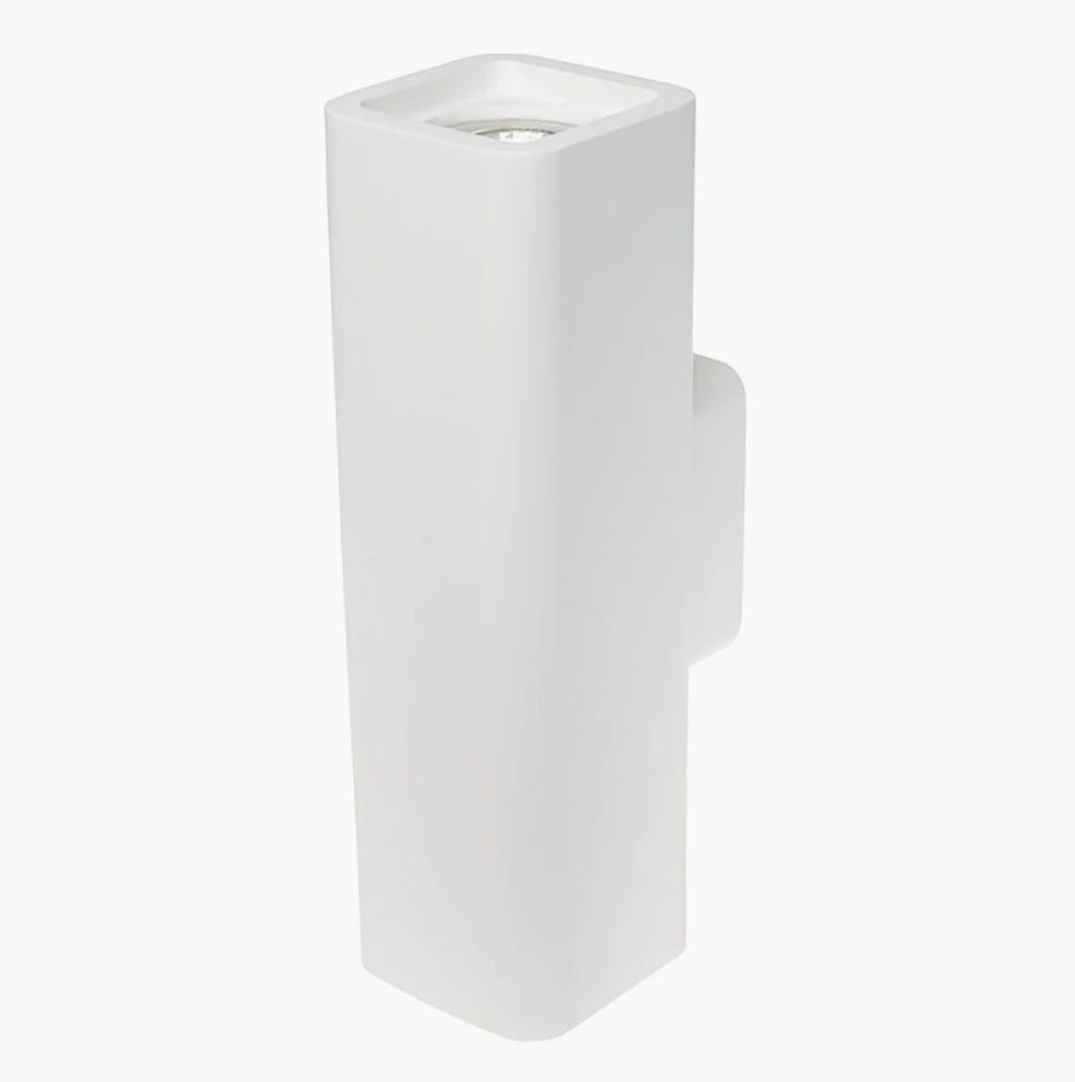 Lampada parete in gesso cubo – Doppia emissione, lampadina GU10 - ambraled