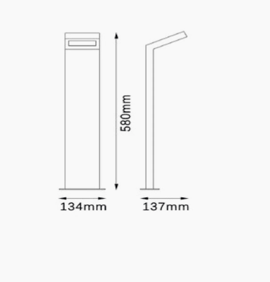 Lampione giardino/parete nero – LED 10W 4000K IP54 - ambraled