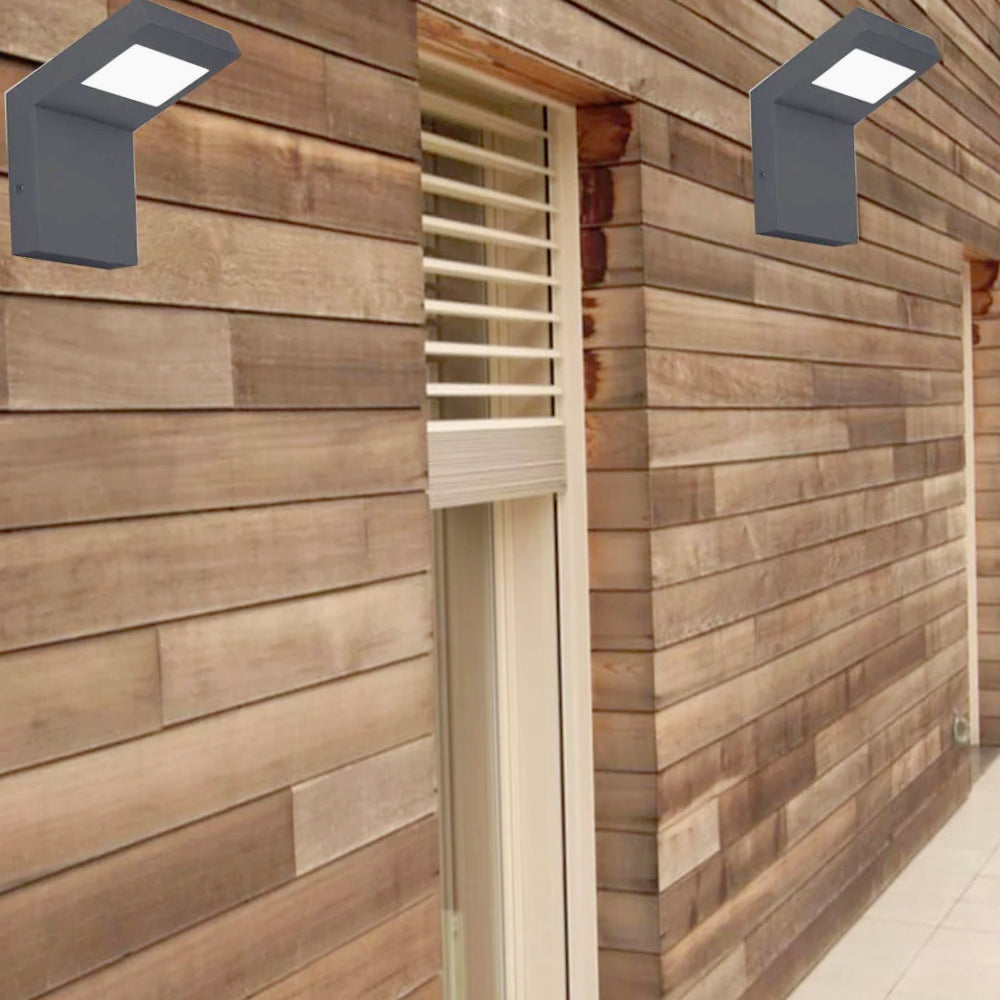 Lampione giardino/parete nero – LED 10W 4000K IP54 - ambraled