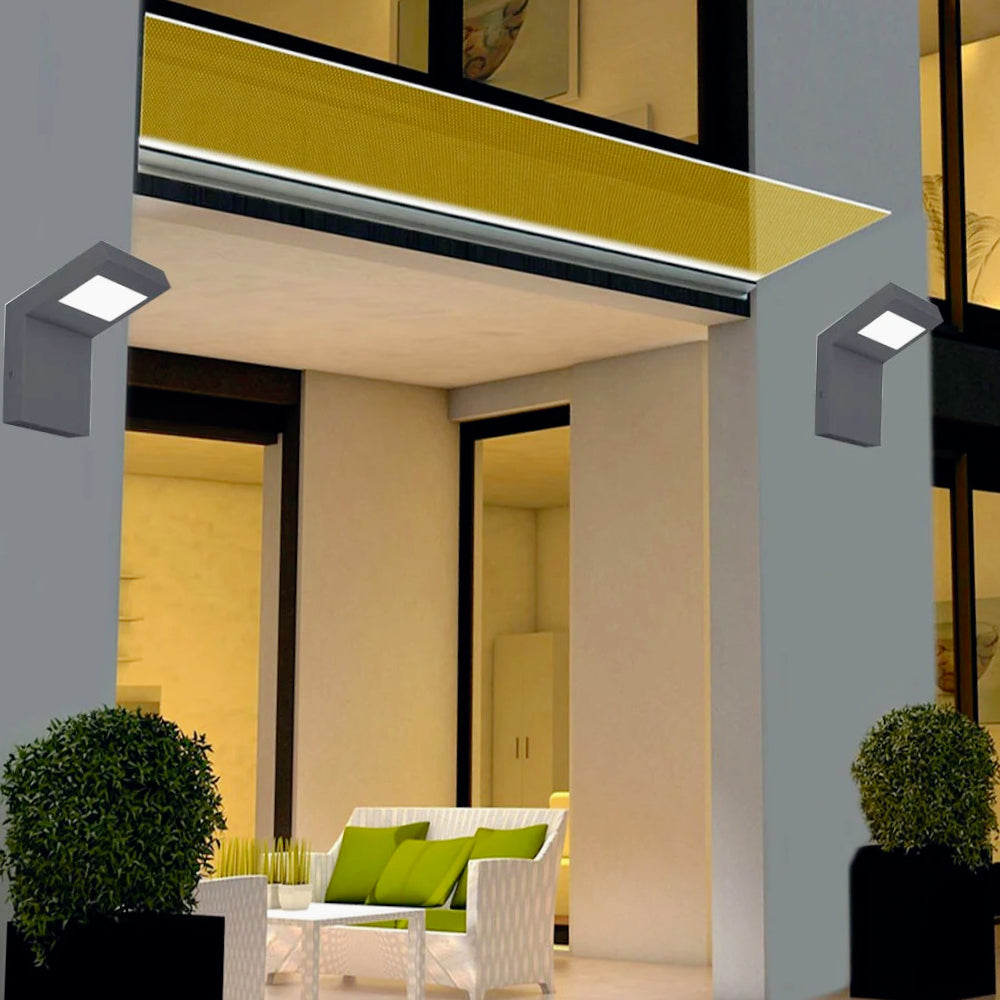 Lampione giardino/parete nero – LED 10W 4000K IP54 - ambraled