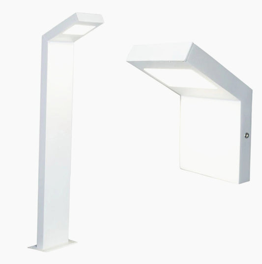 Lampione giardino/parete bianco – LED 10W 4000K IP54 - ambraled