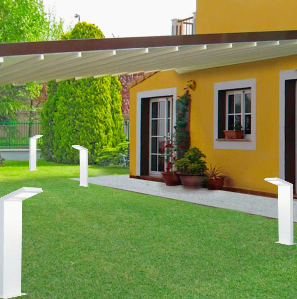 Lampione giardino/parete bianco – LED 10W 4000K IP54 - ambraled