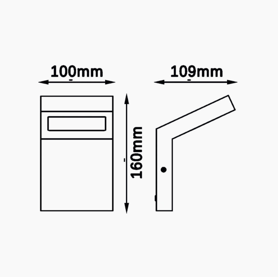 Lampione giardino/parete bianco – LED 10W 4000K IP54 - ambraled