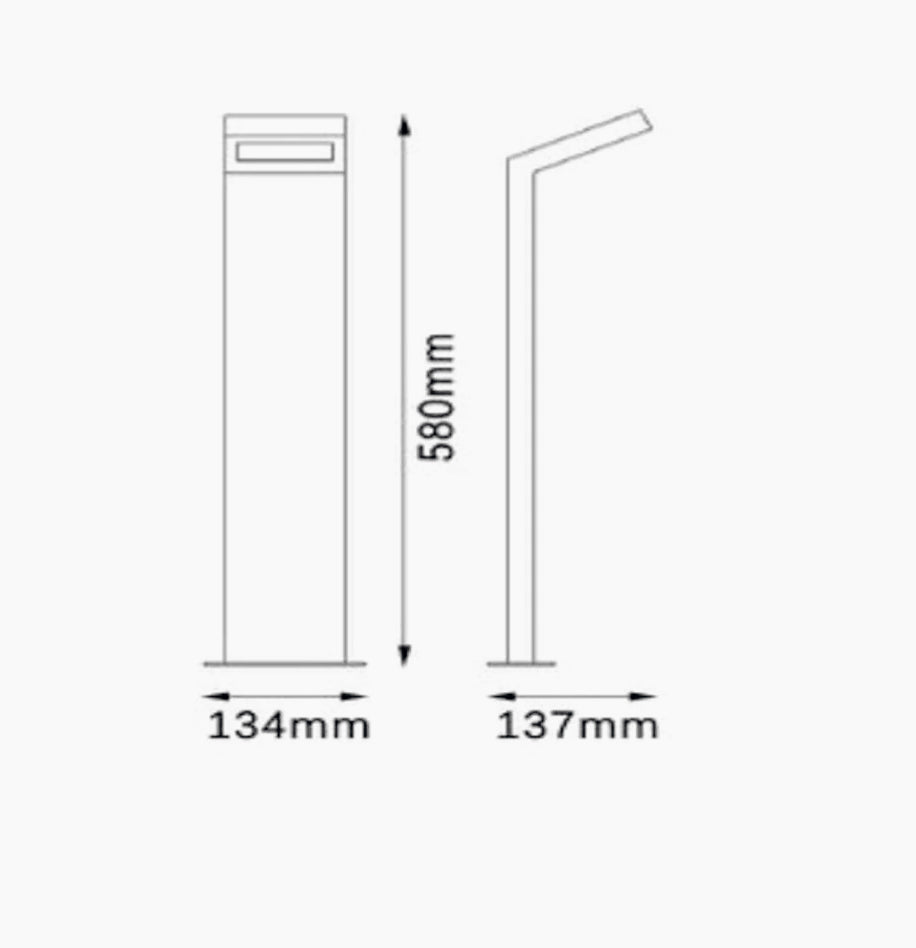 Lampione giardino/parete bianco – LED 10W 4000K IP54 - ambraled