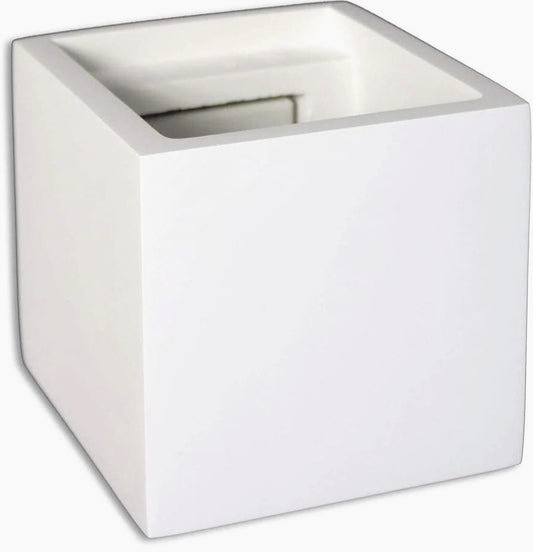 Applique cubo in gesso per parete – Doppia emissione luce attacco G9 - ambraled