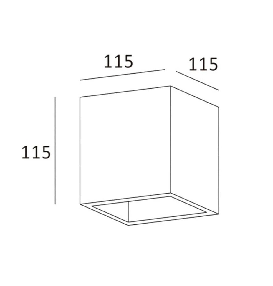 Applique cubo in gesso per parete – Doppia emissione luce attacco G9 - ambraled