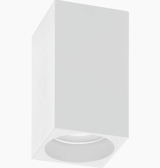 Applique da soffitto portafaretto in gesso a cubo verniciabile GU10 - ambraled