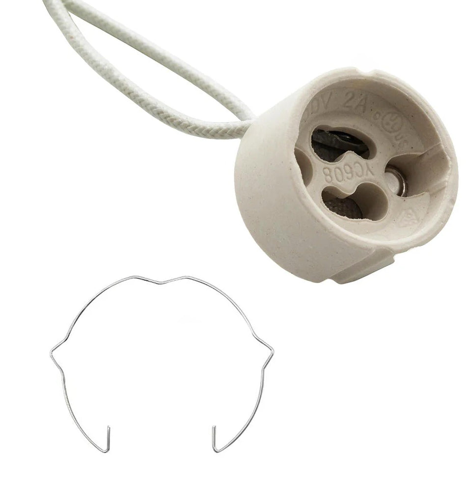 Applique da soffitto portafaretto in gesso a cubo verniciabile GU10 - ambraled