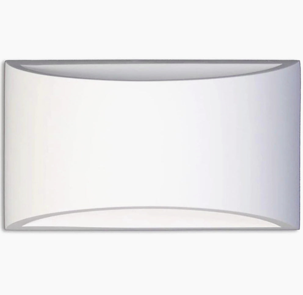 Applique in gesso per parete – Doppia emissione luce attacco G9 - ambraled