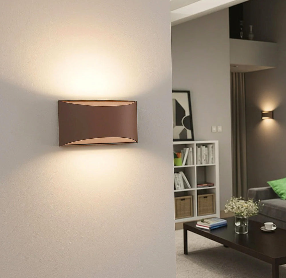 Applique in gesso per parete – Doppia emissione luce attacco G9 - ambraled