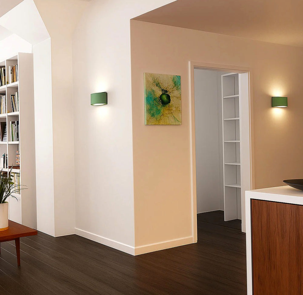 Applique in gesso per parete – Doppia emissione luce attacco G9 - ambraled