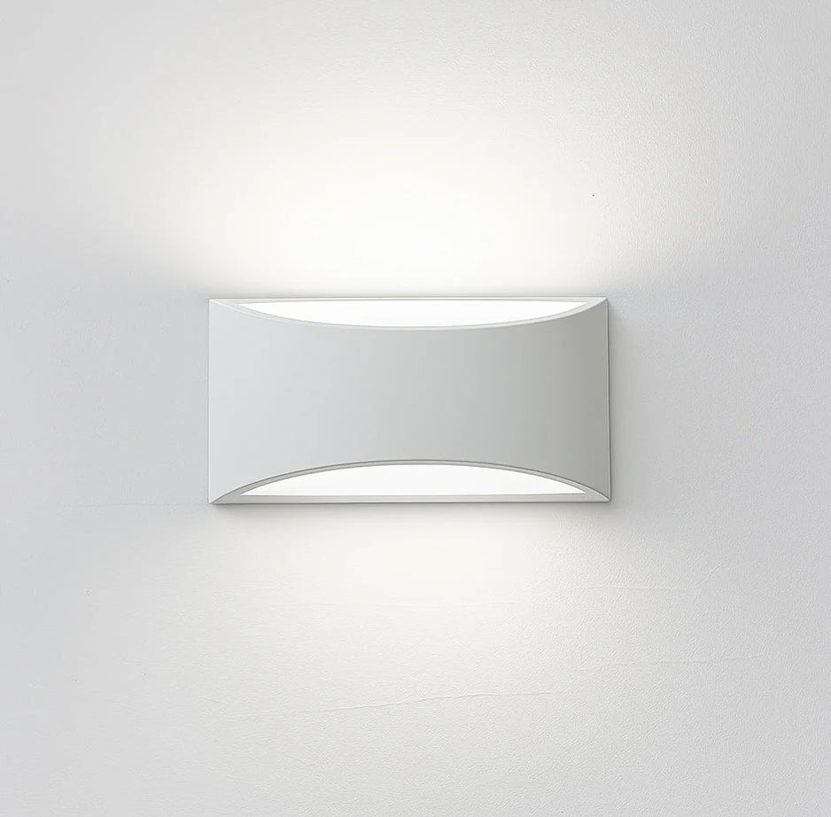 Applique in gesso per parete – Doppia emissione luce attacco G9 - ambraled